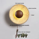 Ljojo LED Wall Light: Modern Nordic Yellow Travertine Glass Bedside Lamp