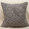 Fuzzy Short Wool Fleece Throw Pillow Cover for Sofa, Ljojo Branded Square Patterned Plush Cushion