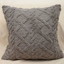 Fuzzy Short Wool Fleece Throw Pillow Cover for Sofa, Ljojo Branded Square Patterned Plush Cushion