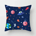 Cartoon Spacecraft Astronaut Rocket Pillowcase for Home Decor - Ljojo