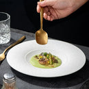 Ljojo Matte Stone Pattern Ceramic Shallow Plate for Sushi, Steak, Salad & Desserts