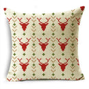 Ljojo Merry Christmas Linen Pillowcase Cushion Cover 45x45cm