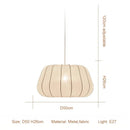 Nordic Retro Fabric Living Room Pendant Lights Chandelier by Ljojo