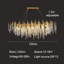 Ljojo Modern Luxury Crystal Chandelier LED Pendant Lamp Indoor Lighting Fixture