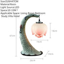 Ljojo Lotus Table Lamp: Chinese Retro Art Decor for Living Room, Bedroom, Study