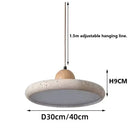 Ljojo Natural Yellow Travertine Pendant Light - Cave Stone Hanging Lighting for Home Decor