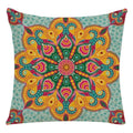 Ljojo Mandala Print Flax Pillowcase 45*45cm - National Wind Home Decor