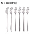 Ljojo 21-Piece Stainless Steel Cutlery Set - Mirror Finish Elegant Tableware
