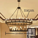 American Country Chandelier Modern Round Led Pendant Lights by Ljojo for Kitchen Living Room Stair Decoration