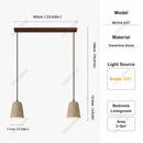 Modern Stone Shade Kitchen Island Pendant Light by Ljojo: Single/Double/Triple Head 10/60/80cm Bar Lighting