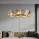 Luxury Chandeliers Amber Glass Pendant Lamp with G9 Bulb for Dining & Living Spaces by Ljojo