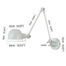 Ljojo LED Wall Lamp Loft Retro Adjustable Wall Lights for Bedroom Reading Lamps