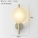 Nordic Minimalist Glass Wall Lamp for Bedroom Living Room Decor by Ljojo