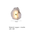 Ljojo Marble LED Wall Lamp Copper Sconce for Parlor Bedroom