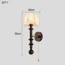 Ljojo French Retro Wood Wall Lamp | Stylish Indoor Lighting for Living Room and Bedroom