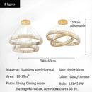 Crystal LED Chandelier with Remote Control for Villa Staircase | Ljojo Luxurious Hollow Design