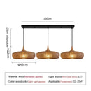 Danish Design Walnut Restaurant LED Pendant Light by Ljojo | Wood Birdcage Chandelier Island Room Teahouse Lamp