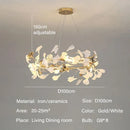 Luxury Ginkgo Leaf Chandelier Pendant Lamp for Living Room by Ljojo