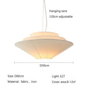 Nordic Creative Umbrella Fabric Led Pendant Lights for Living Dining Room by Ljojo