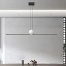 Ljojo Long Strip LED Pendant Light Marble Nordic Chandelier for Home Decor