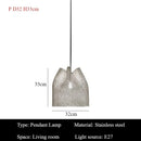 Italian Stainless Steel Pendant Lights Modern Hanging Chandeliers for Living Room Kitchen - Ljojo