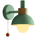Nordic Modern Bedside LED Wall Lamp Wood Sconce Pull Chain Switch Home Decoration Lighting by Ljojo