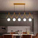 Nordic Luxury Cream Ball Leather Chandelier by Ljojo