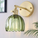 LED RGB Rechargeable Glass Wall Lamp Tulip Shade Ljojo Bedroom Study Lighting