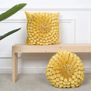 Ljojo 3D Sunflower Velvet Cushion Cover: Handmade Small Daisy Flower Throw Pillow