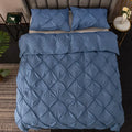Ljojo 3D Flower Duvet Cover Set, Reversible Quilt Covers + Pillowcase, Solid Color, Home Bedding Essentials