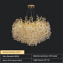 Gold Round K9 Crystal Chandelier Lamp for Luxe Home Decor by Ljojo