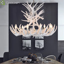 Medieval Wood Branch LED Pendant Chandelier - Stylish Hand-Knitted Design for Home Decor