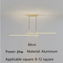 Ljojo Minimalist Line Chandelier Pendant Lamps for Kitchen Dining Table Lighting