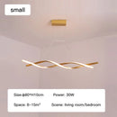 Ljojo Modern Led Pendant Lamp Dimmable Black Gold Chandelier for Dining Living Bedroom