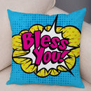 Ljojo Letters Print POP ART Pillowcase - Home Decor Cushion Cover