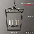 Gold Iron Cage Pendant Lighting Fixture Chandelier for Dining Room by Ljojo