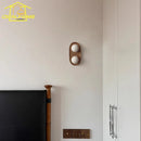 Ljojo Minimalist Designer Solid Wood Glass LED Wall Lamp Double Head for Living Room