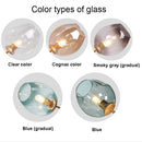 Ljojo Modern Glass Ball Chandelier Stained Shades Pendant Lamp for Dining Living Bedroom