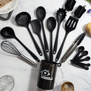 Ljojo 18Pcs Silicone Kitchen Utensils Set - Pink Non-Stick Cooking Tools