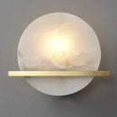 Ljojo Marble Alabaster Wall Lamp: Modern All-Copper Fixture for TV Background, Bedside, Corridor.