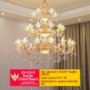 European Jade Lamp Crystal Pendant Lights French LED for Luxury Grand Hotel Staircase by Ljojo