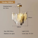 Modern Luxury Glass Living Room Pendant Lights | French Retro Chandelier by Ljojo
