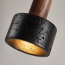 Ljojo Mid Century Modern LED Wall Light - Black Travertine Folding Bedside Lamp