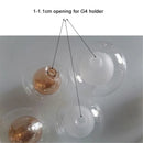 Ljojo 1/4/8pcs Pack 1cm Opening Globe G4 Glass Shade Replacement - D8cm D10cm 11mm Fitter Glass Lampshade Cover
