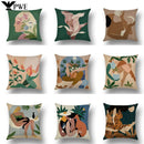 Abstract Portrait Painting Linen Sofa Pillow Case Set by Ljojo Art Decor