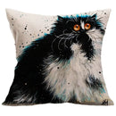 Cat Linen Cushion Cover by Ljojo - Home Decor Pillowcase 45*45cm
