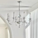 French Medieval Style Glass Crystal Chandelier Pendant Lights by Ljojo - Elegant Living Room Lighting