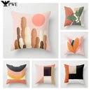 Ljojo Minimal Line Abstract Sun Pattern Plush Pillow Case