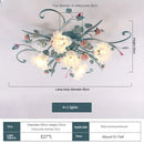 LED Rose Flower Ceiling Lamp Pastoral Style Light for Bedroom Living Room Decor by Ljojo