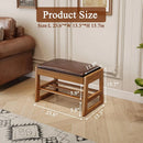 Ljojo™ Mid-Century 2-Tier Shoe Rack Bench: Compact Storage with 550lbs Capacity